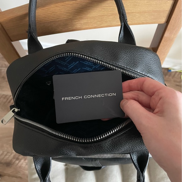 SOLD / French Connection Faux Leather Backpack - Picture 2 of 4